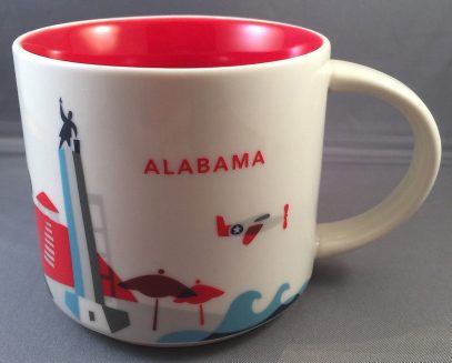 Starbucks You Are Here Alabama mug