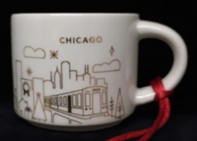 Starbucks You Are Here Ornament Christmas Chicago mug