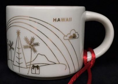 Starbucks You Are Here Ornament Christmas Hawaii mug