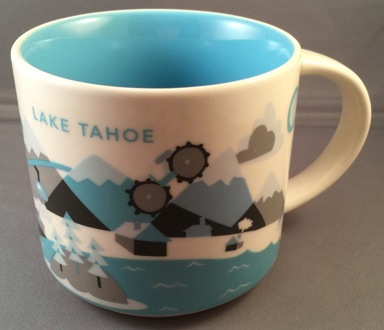 Starbucks Coffee Mug/Tasse/Becher LAKE TAHOE,You Are Here,NEU/Sticker i.OVP-Box! 