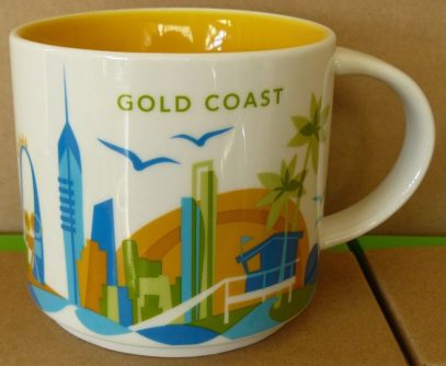 Starbucks You Are Here Gold Coast mug