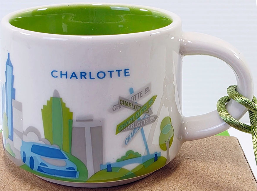 Starbucks You Are Here Ornament Charlotte mug