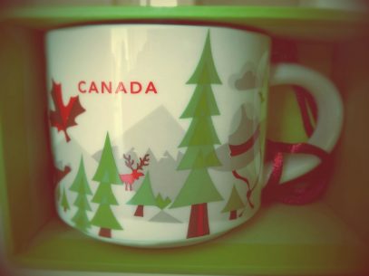 Starbucks You Are Here Ornament Canada (Green Trees) mug