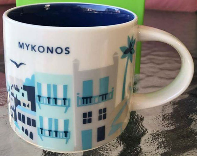 Starbucks You Are Here Mykonos Greece Ceramic Mug New with Box 14oz 414ml 