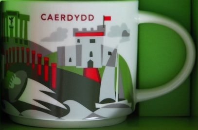 Starbucks You Are Here Caerdydd mug