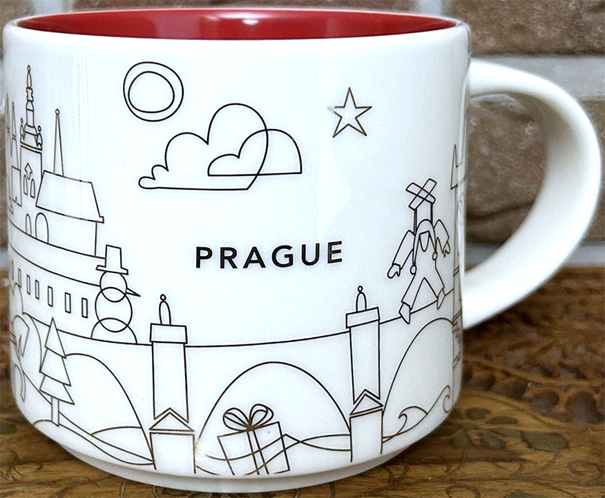 Starbucks You Are Here Christmas Prague 2 mug
