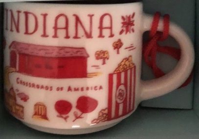Starbucks Been There Ornament Indiana mug
