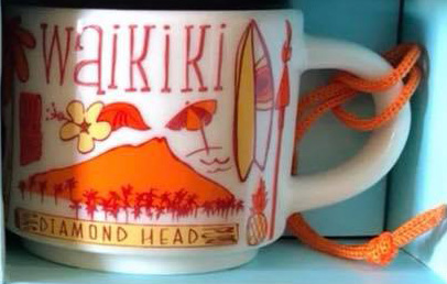 Starbucks Been There Waikiki 14oz Ceramic Mug Hawaii 