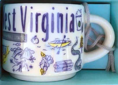 Starbucks Been There Ornament West Virginia mug