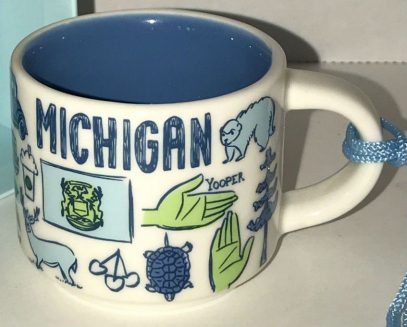 Starbucks Been There Ornament Michigan mug