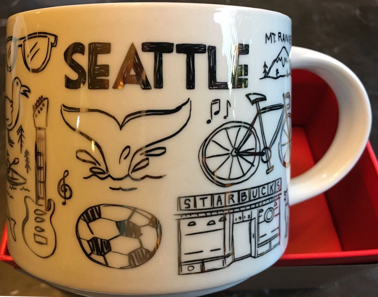 Starbucks Pike Place Local Collection Double Wall Ceramic Travel