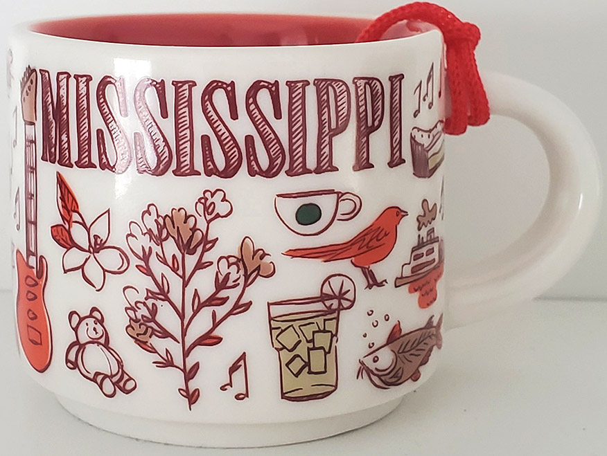 Starbucks Been There Ornament Mississippi mug