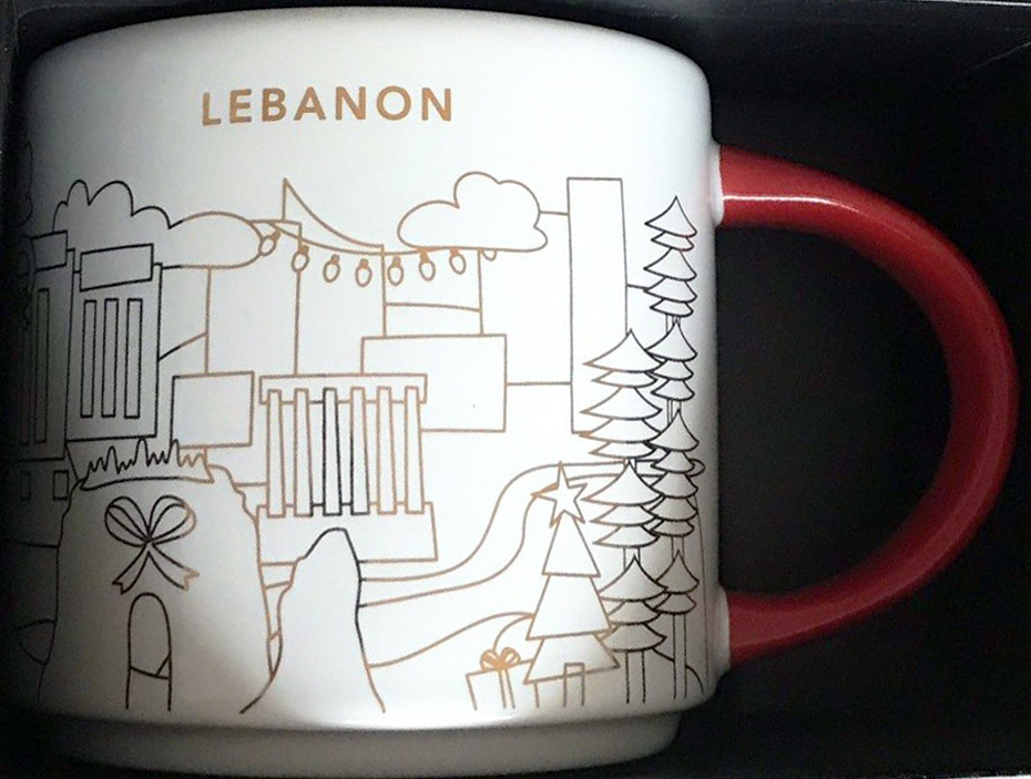 + STARBUCKS City Mug NEU YOU ARE HERE YAH Tasse Libanon LEBANON SKU
