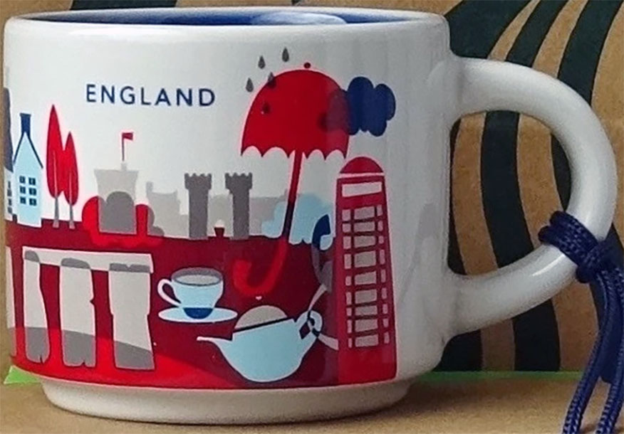 Starbucks You Are Here Ornament England mug