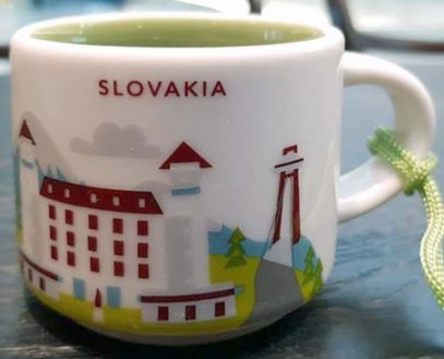 + STARBUCKS City Mug SLOVAKIA NEU SKU YOU ARE HERE YAH Tasse Bratislava 