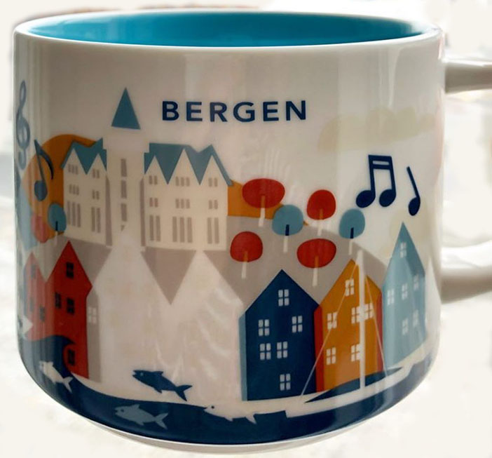 Starbucks Coffee City Mug/Becher BERGEN/Norway Global Icon,unbenutzt/MiT/SKU!!