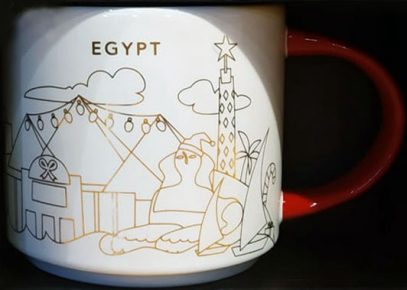 Starbucks You Are Here Christmas Egypt mug