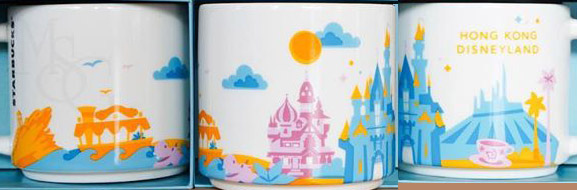 You Are Here Disney – Hong Kong Disneyland – Starbucks Mugs