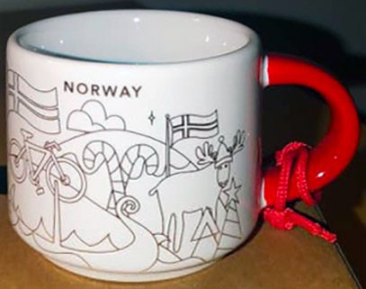 Starbucks You Are Here Ornament Christmas Norway mug