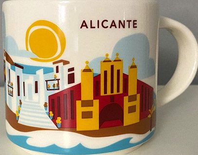 Starbucks Taza Barcelona de la serie You Are Here, 14 onzas