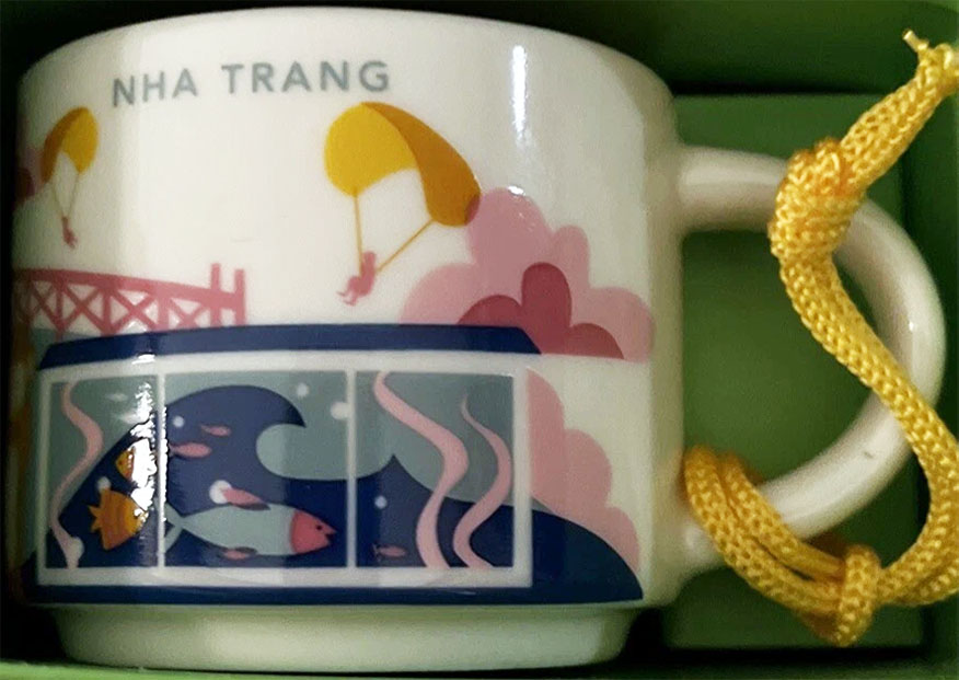Starbucks You Are Here Ornament Nha Trang mug
