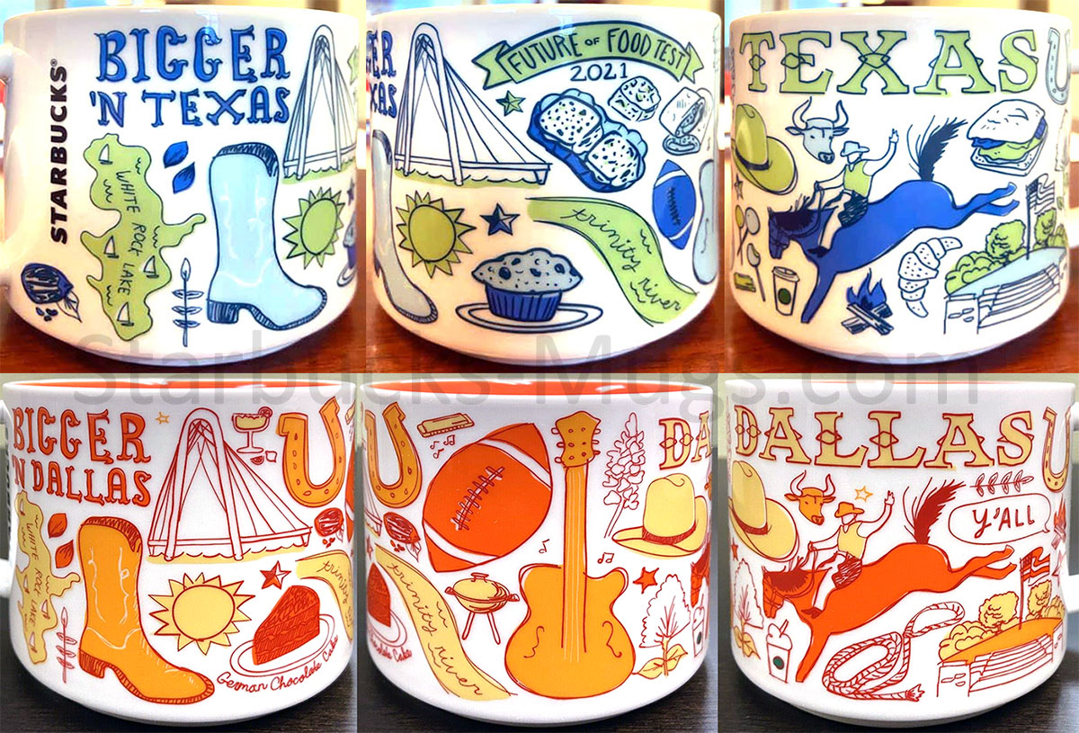 Starbucks - Taza de café Texas con tarjeta de regalo de Texas Starbucks de  edición limitada, colección Been There Series Across The Globe, juego de