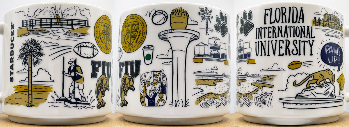 Starbucks Been There Series Mugs Collectible Florida Miami the Keys and  Florida International University FIU 