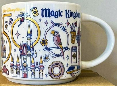 PHOTOS: New 50th Anniversary Magic Kingdom Starbucks 'Been There' Series  Mugs Now Available - WDW News Today