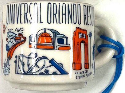 Starbucks Been There Ornament Universal Studios Resort mug