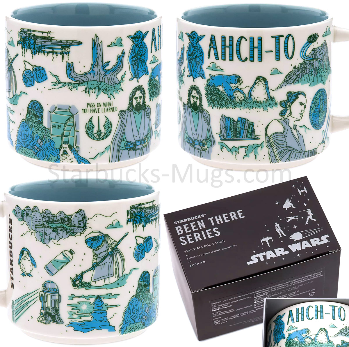 Star Wars Starbucks Been There Mug Set 3 Nevarro Naboo Ahch-To NIB Disney  May 4