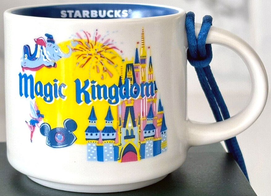 Starbucks Discovery Series Disney Ornament Magic Kingdom mug